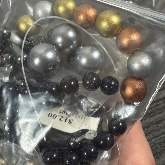 Metallic & Gemstone Bead Grab Bag – 11 oz Mixed Jewelry-Making Beads - Picture 3 of 9